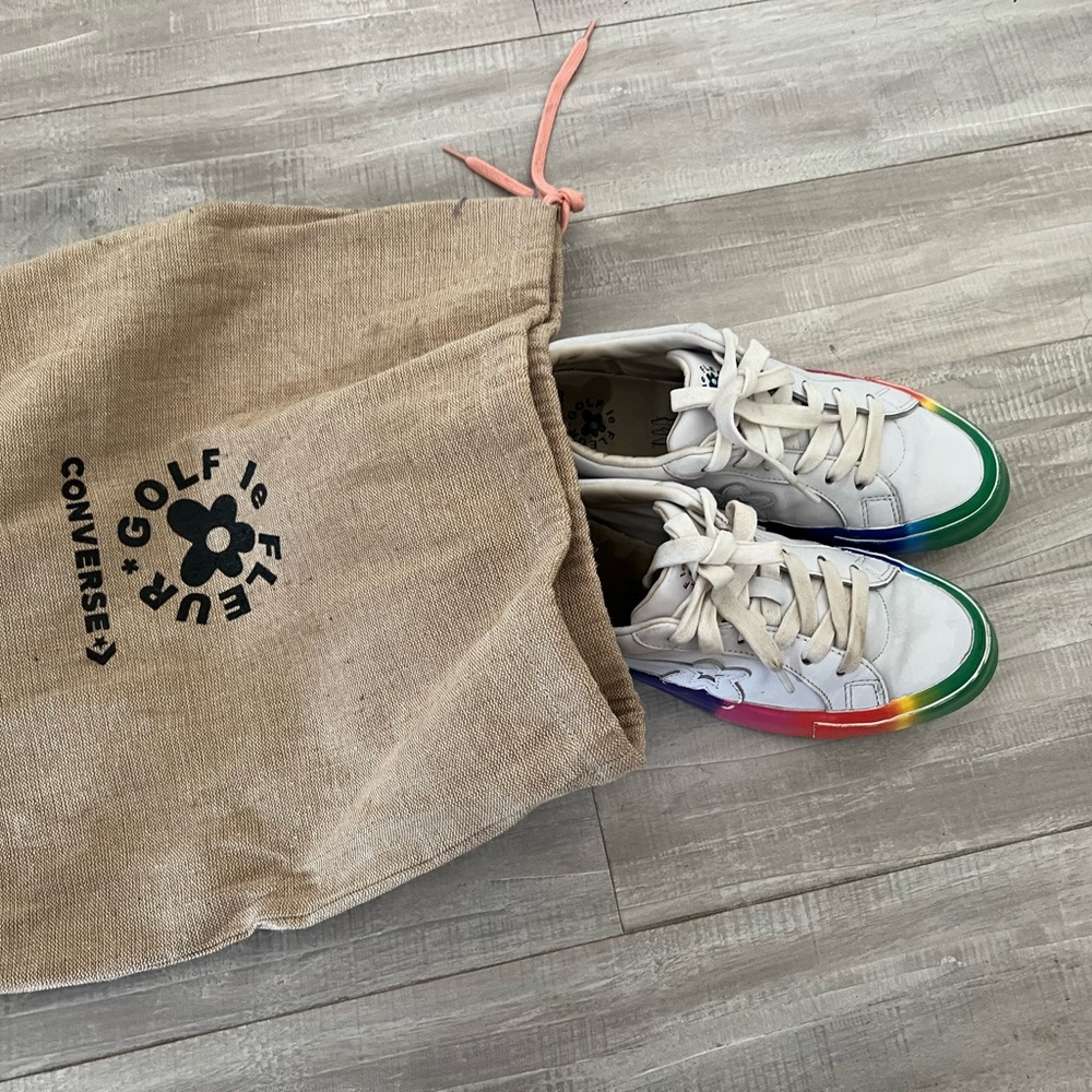 Converse golf le fleur x one star ox rainbow sole with bag